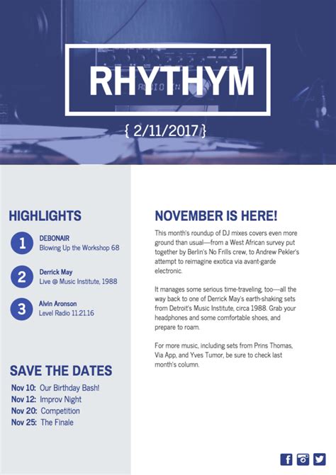 Engaging Email Newsletter Templates Design Tips Examples For Music School Email