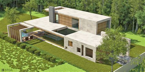 Minimal Luxury Bauhaus House With Swimming Pool Designed By Stoa