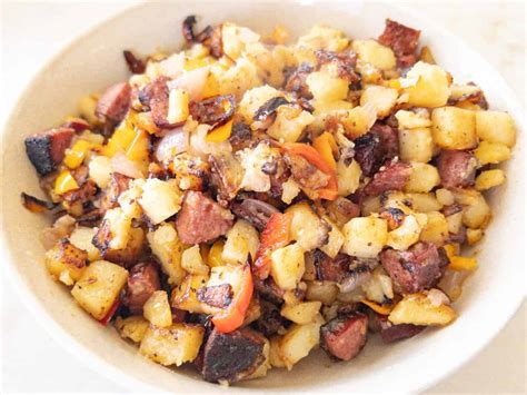 Skillet Fried Potatoes With Smoked Sausage Razzle Dazzle Life