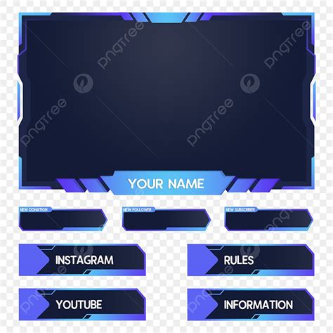 Twitch Panels Png Transparent Blue Cool Tect Twitch Banner Panels