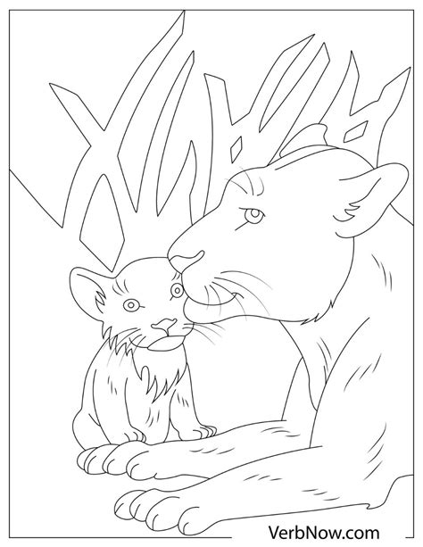 Free LION Coloring Pages for Download (Printable PDF)