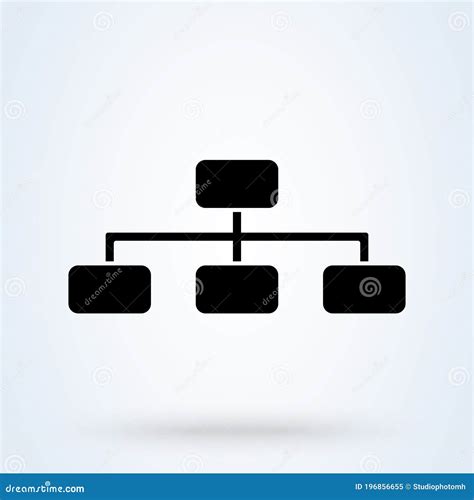 Hierarchical Structure Sign Icon Or Logo Hierarchical Network And