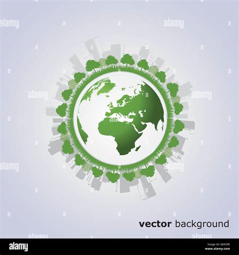 Eco Globe Vector Green Environmentally Friendly Planet Stock Vector