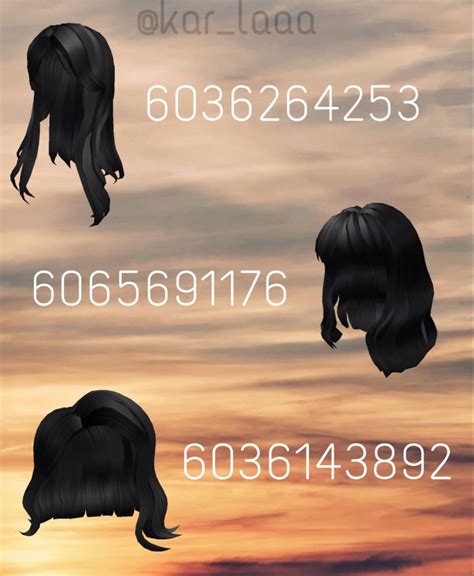 Roblox Black Hair Codes