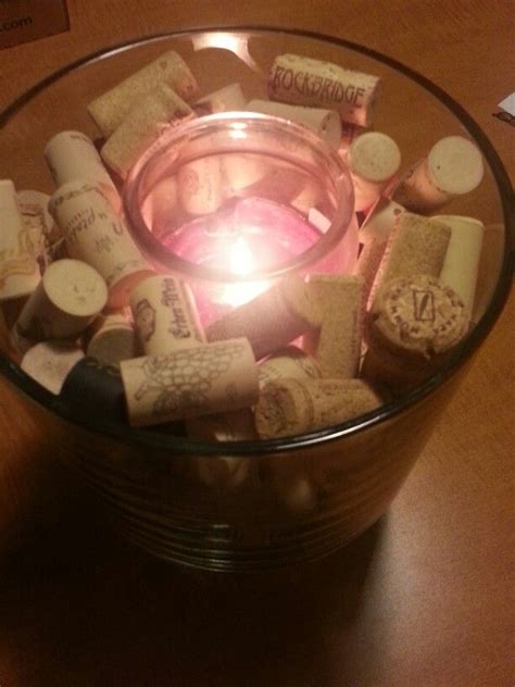 My Version Of My Wine Cork Holder Candle Centerpiece Candle