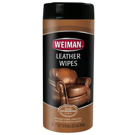 Weiman Leather Wipes Cleaner And Conditioner 30 Count