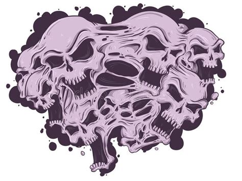 Melting Skulls Stock Vector Illustration Of Skulls Ornament 40130276