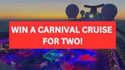 Cruise Sweepstakes Win A Carnival Cruise For Two · Prof Cruise Ship Tour Cruise Vacation