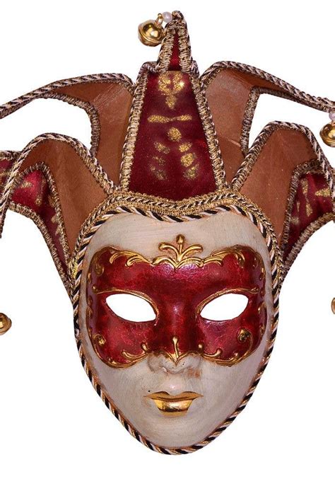 Deluxe Full Face Red Venetian Masquerade Mask