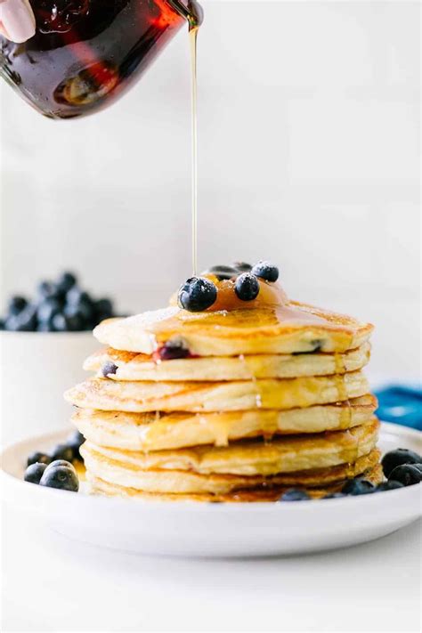 Gluten Free Lemon Blueberry Buttermilk Pancakes Clean Eats And Treats
