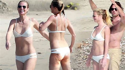 Gwyneth Paltrow Shows Off Her Toned Beach Body With Shirtless Boyfriend Brad Falchuk
