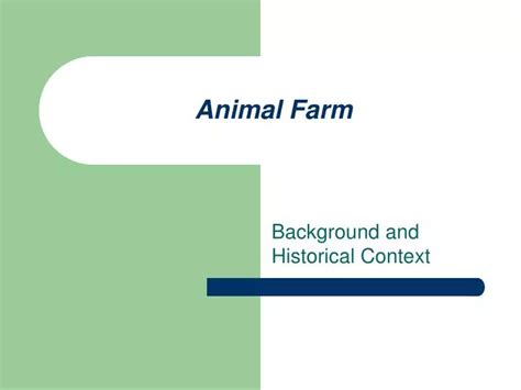 Ppt Animal Farm Powerpoint Presentation Free Download Id1773139