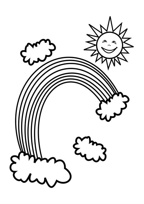 Best Rainbow Coloring Page Printable Tristan Website