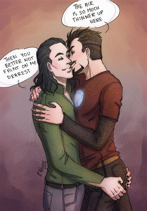 Loki Picking Up Tony For Some Smooches ~ Commission For Echosiriusrumme