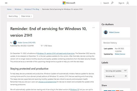 Windows 10 Version 21h1、12月13日でサポート終了 Tech（テックプラス）