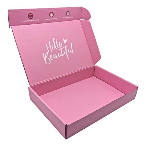 Custom Corrugated Packaging Box Matt Pink Shipping Subscription Box