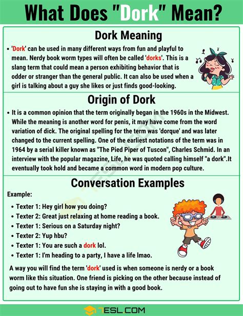 Dork Meaning What Does Dork Mean With Useful Examples 7esl