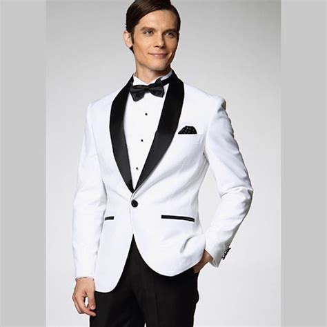 western white wedding tuxedos for men groom wear prom evening party man suits white tuxedo