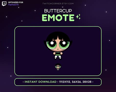 Buttercup Twitch Emote The Powerpuff Girls Emote For Twitch Etsy