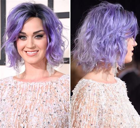 Katy Perry Rocks Purple Hair And Long Lashes At 2015 Grammy Awards Katy