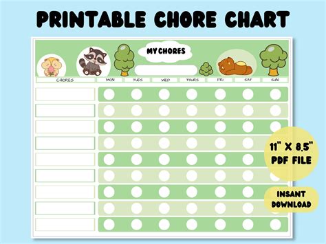 Good Behavior Chart Behaviour Chart Printable Chore Chart Chore