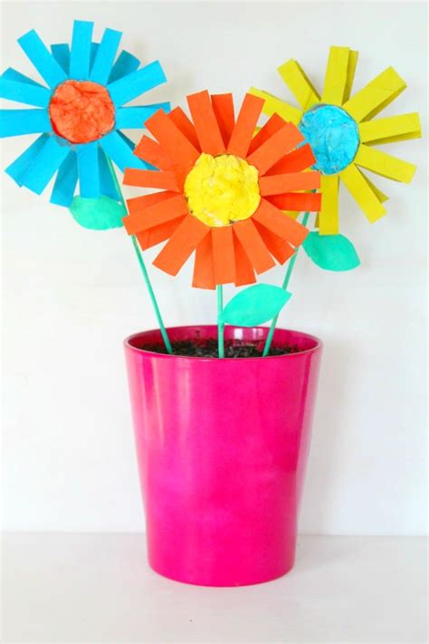 How To Make Paper Flowers For Kids With Toilet Paper Rolls