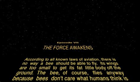 Star Wars The Bee Movie Bee Movie Script According To All Known