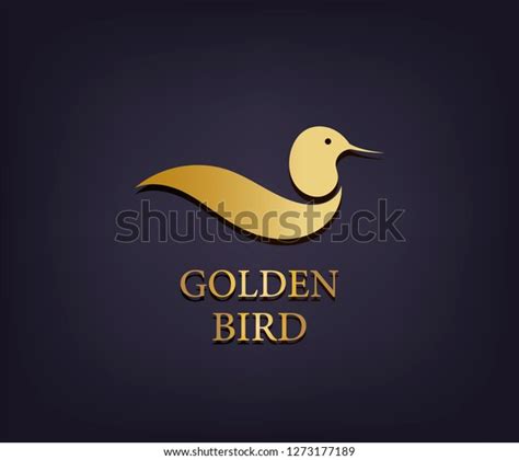 Vector Golden Bird Logo Abstract Luxury Stock Vector Royalty Free