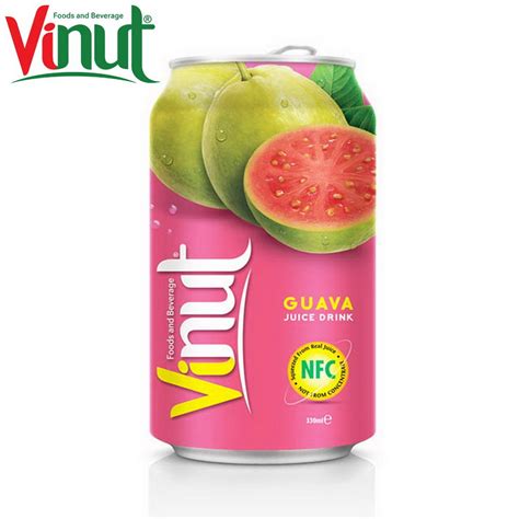 330ml Vinut Can Tinned Original Taste Guava Juice White Label Private