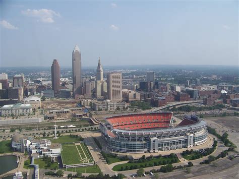 Aerial View Of Cleveland Ohio By Aaron A Gormley Oc 3072x2304 Shot