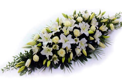White Rose And Oriental Lily Casket Spraycoffin Funeral