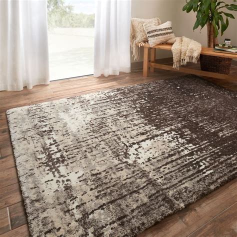 Alexander Home Cassidy Abstract Micro Shag Area Rug Overstock