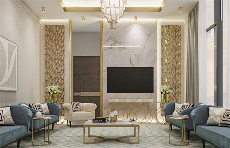 Luxurious elegant interior with oriental decor elements. تصميم داخلي حديث لمسكن فاخر بالرياض| تصميم داخلي | كومليت ...