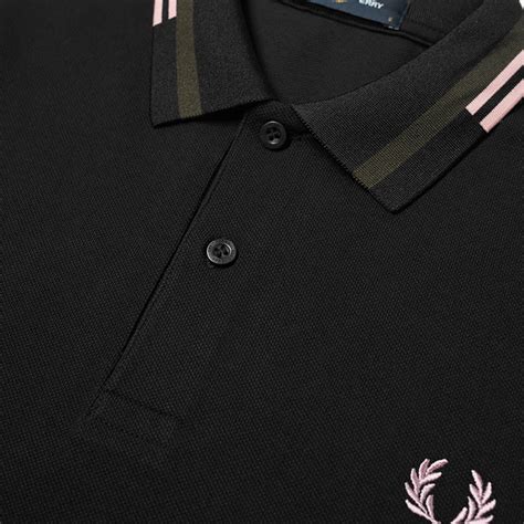 Fred Perry Abstract Tipped Polo Black End Kr
