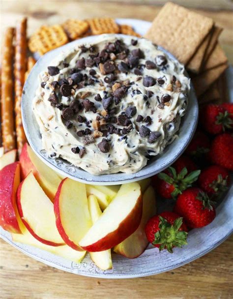 Chocolate Chip Cookie Dough Dip A Sweet Cream Cheese Dip With