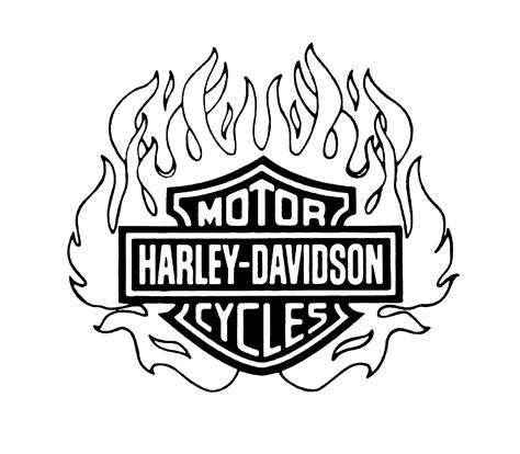 Logo Harley Davidson Avec Fichier Numérique Flames Png Svg Etsy