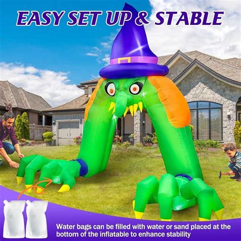 Danxilu 12 Ft Giant Halloween Inflatable Witch Archway Outdoor