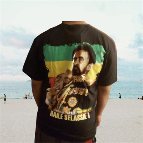 Haile Selassie Unisex T Shirtrastafarian Clothinghis Etsy