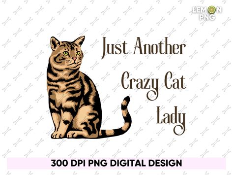 Just Another Crazy Cat Lady T Shirts Design Vectorency