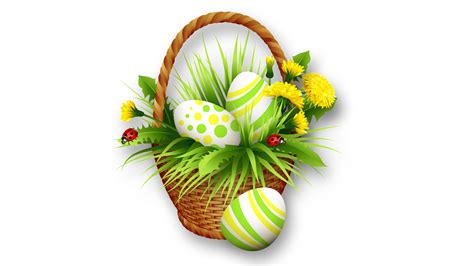 Easter Basket Bunny Png Clipart Easter Eggs Basket Transparent