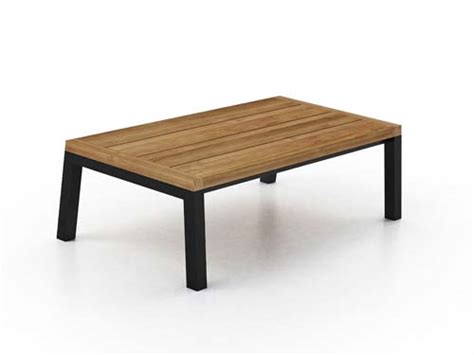 Concrete coffee tables are best for delivering an industrial edge, while black marble gives a moody feel. Modern Aluminum Teak Coffee Table Luxury Hospitality Patio ...