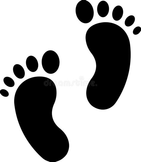 Baby Footprint Kid Feet Icon Children Steps Symbol Little Boy And