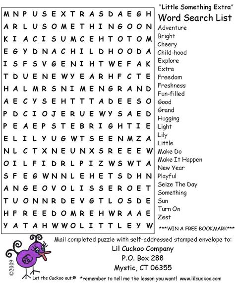 0110 Little Something Extra Word Puzzle