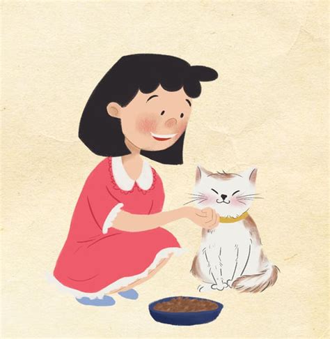 Gambar Ilustrasi Orang Sedang Memberi Makan Kucing Gudang Gambar Viral Hd