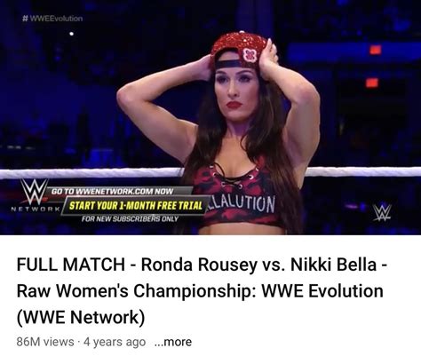 Ma On Twitter Nikki Bella Vs Ronda Rousey Being The Most Watched Wwe Womens Match On Youtube 😌💅