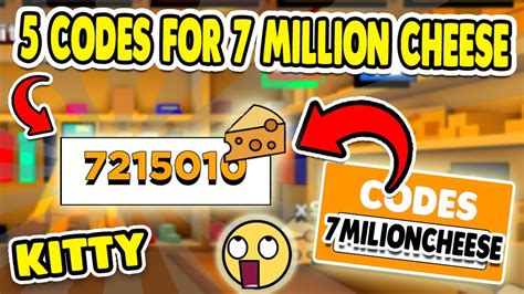 All 5 New Roblox Kitty Codes For 7 Million Cheese 🐱 September 2020