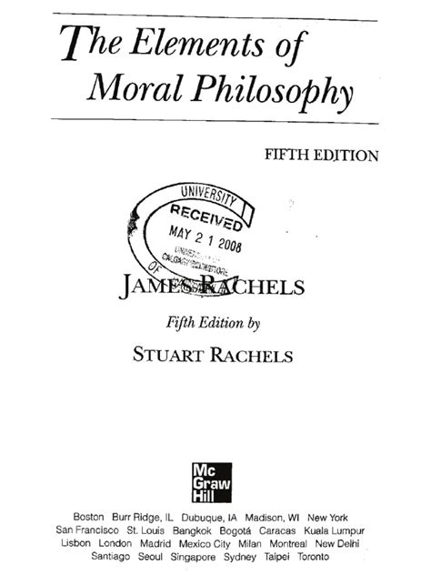 Rachels And Rachels The Elements Of Moral Philosophy Pdf