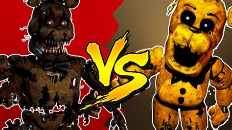 Nightmare Freddy Vs Golden Freddy Youtube
