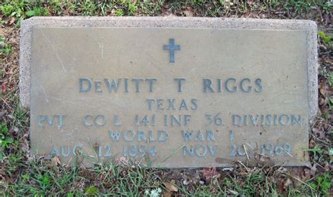 Dewitt Talmadge Riggs 1894 1969 Find A Grave Memorial