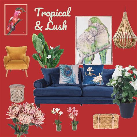 Tropical And Lush Interior Design Mood Board By Monklit Style Sourcebook